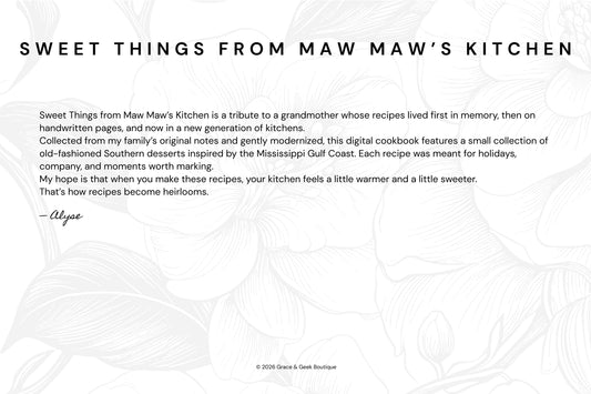Sweet Things from Maw Maw's Kitchen | Heirloom Southern Dessert Recipes