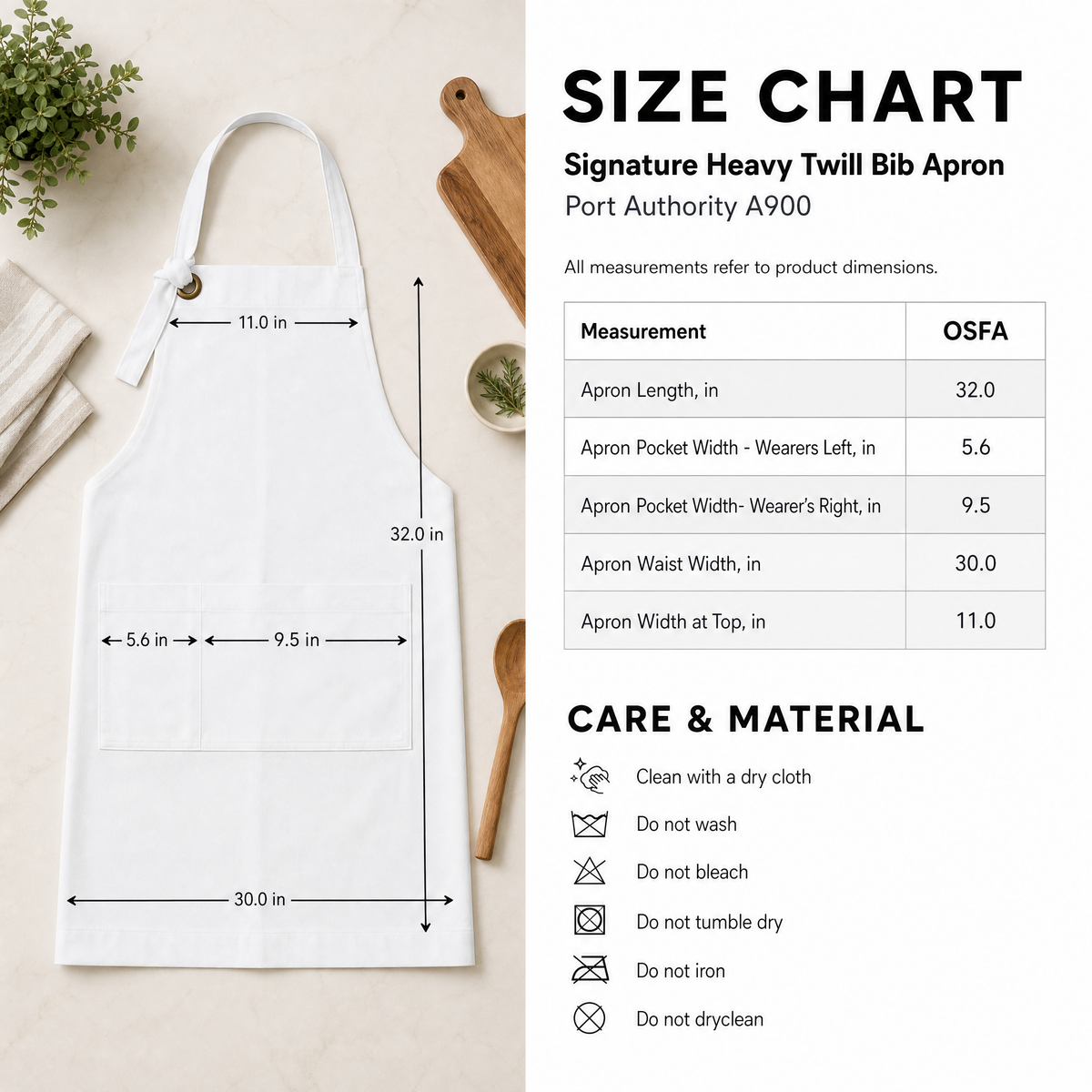 Made With Butter Port Authority® A900 Heavy Twill Baking Apron