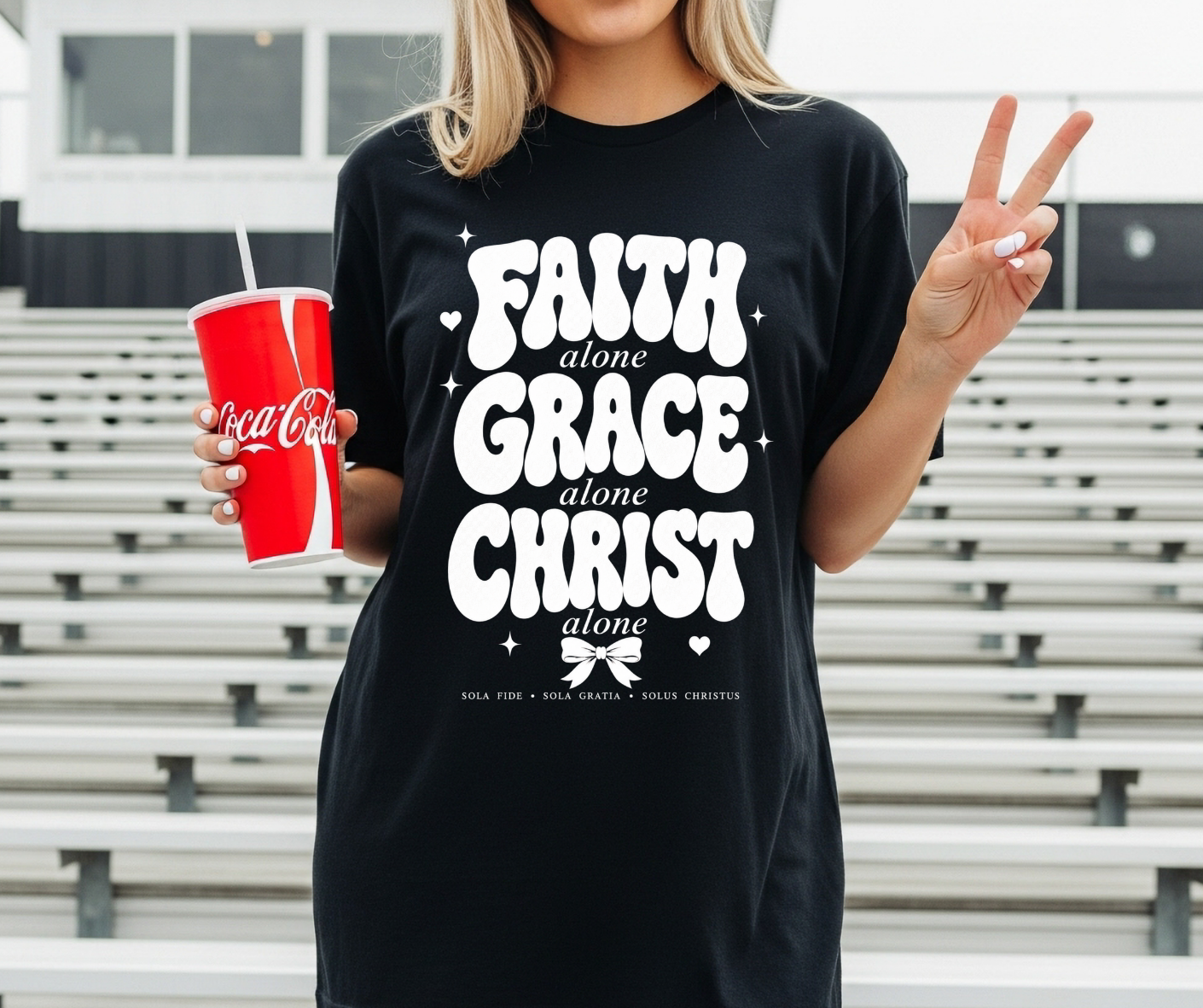 Faith Grace Christ Alone Comfort Colors 1717 Shirt, Christian Shirt, Sola Fide Sola Gratia Solus Christus Tee, Faith Gift