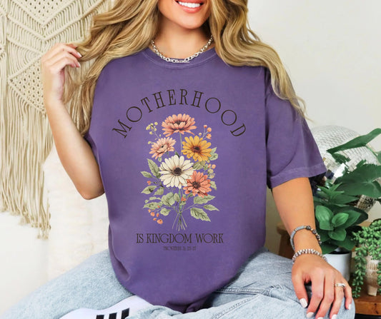 Floral Christian Mom Shirt: Proverbs 31 Comfort Colors Tee