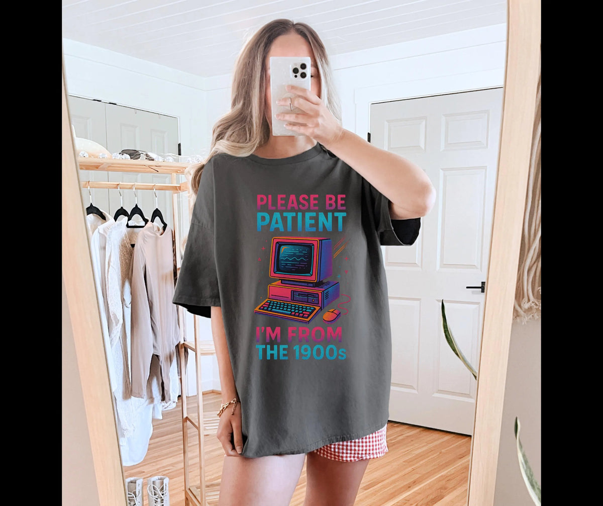 Retro Computer Graphic Tee: Funny Millennial Nostalgia Shirt