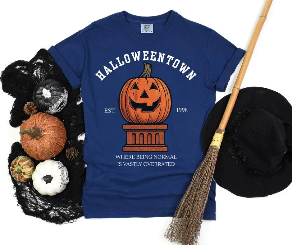 Halloweentown Comfort Colors® 1717 Shirt | Vintage Pumpkin Statue Graphic