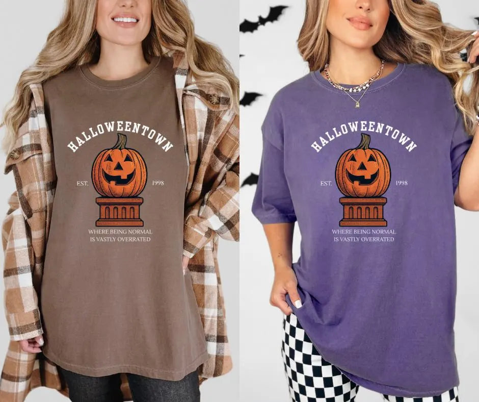 Halloweentown Comfort Colors® 1717 Shirt | Vintage Pumpkin Statue Graphic