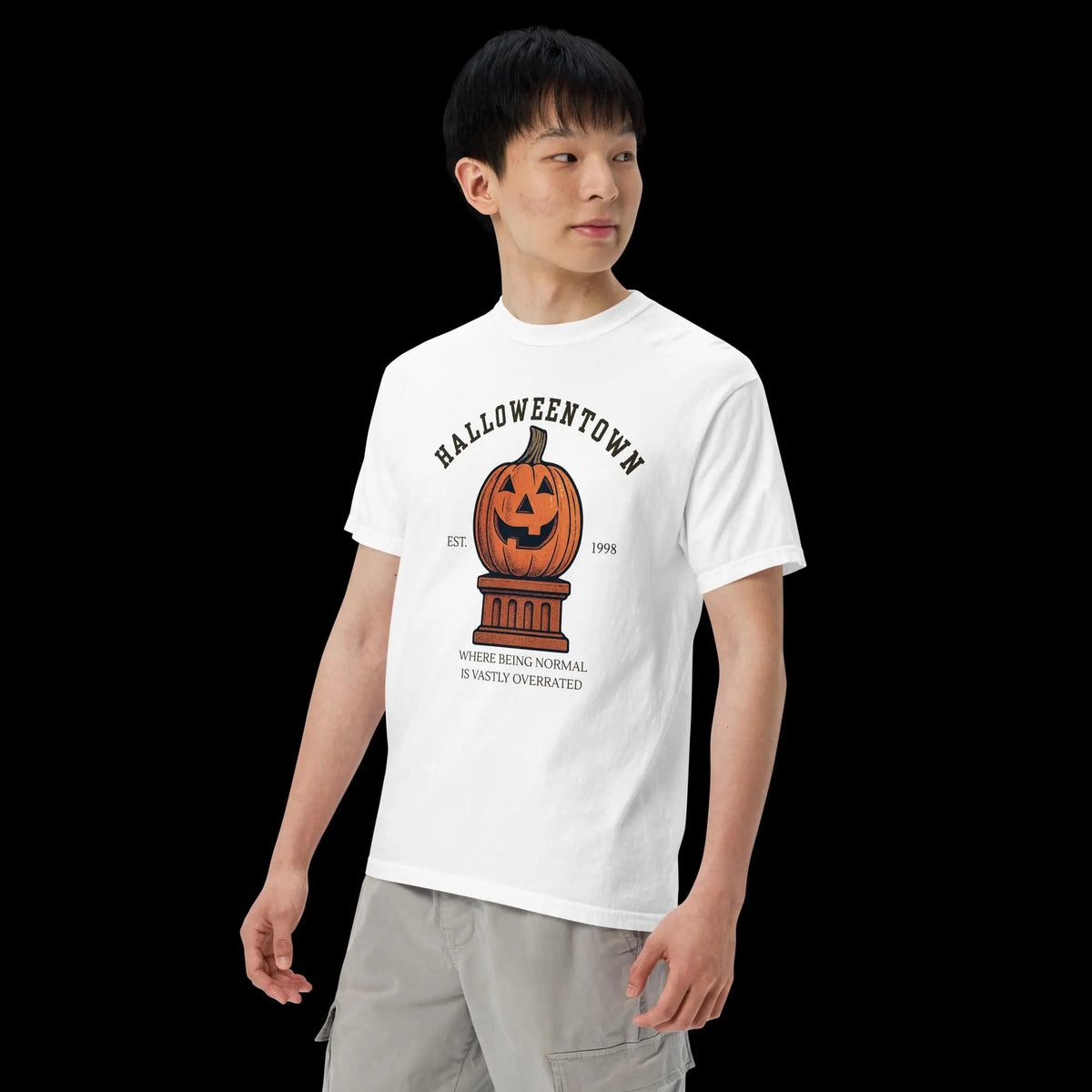 Halloweentown Comfort Colors® 1717 Shirt | Vintage Pumpkin Statue Graphic