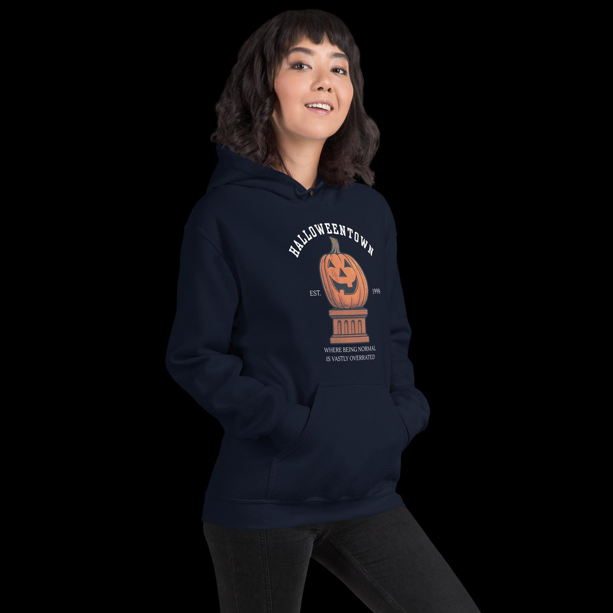 Halloweentown Hoodie | 1998 Pumpkin Statue Hoodie | Cozy Gildan 18500 Unisex Pullover | Halloween Movie Inspired