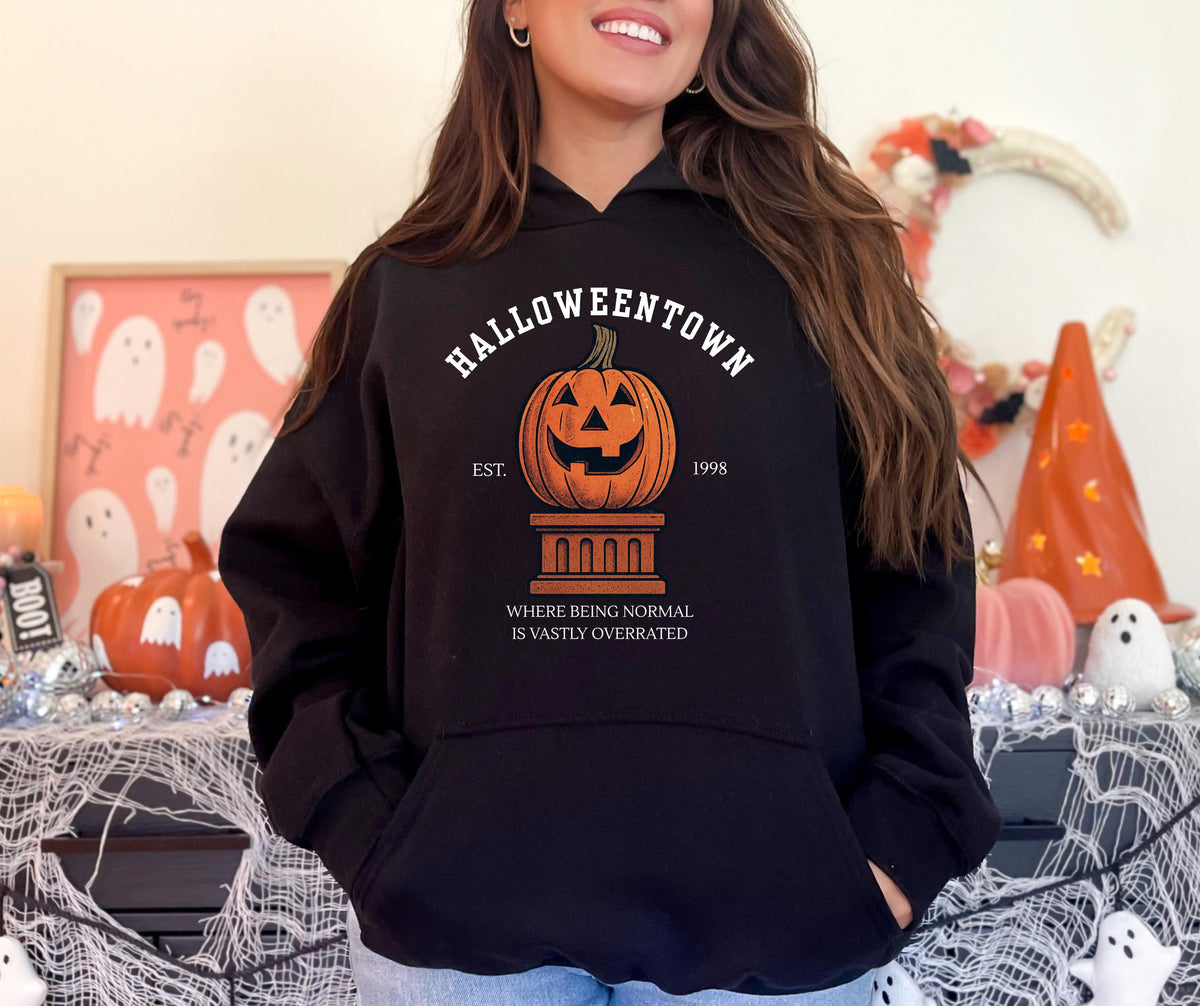 Halloweentown Hoodie | 1998 Pumpkin Statue Hoodie | Cozy Gildan 18500 Unisex Pullover | Halloween Movie Inspired