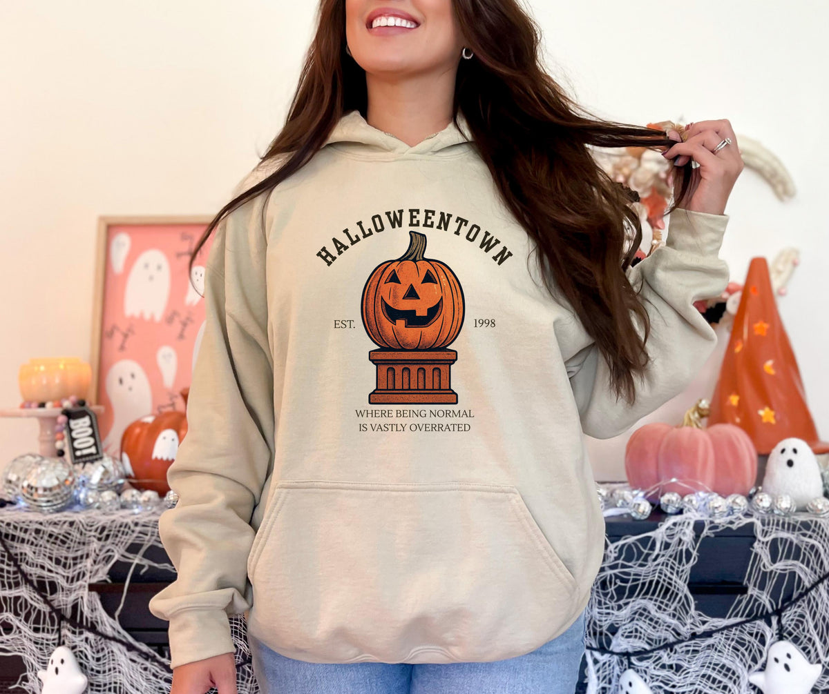 Halloweentown Hoodie | 1998 Pumpkin Statue Hoodie | Cozy Gildan 18500 Unisex Pullover | Halloween Movie Inspired