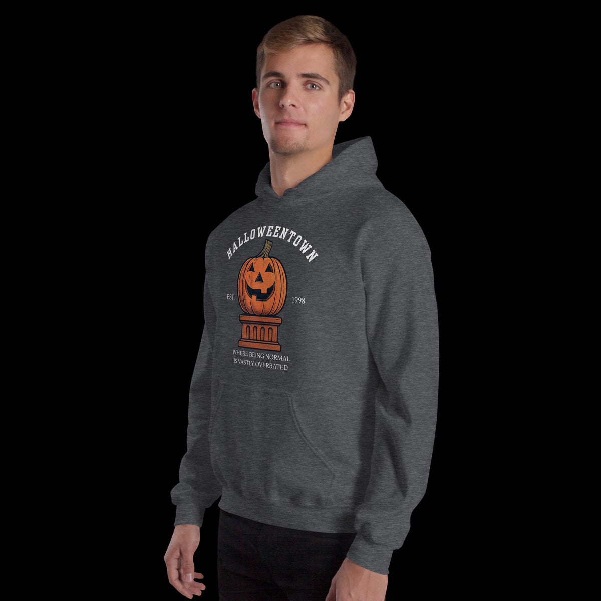 Halloweentown Hoodie | 1998 Pumpkin Statue Hoodie | Cozy Gildan 18500 Unisex Pullover | Halloween Movie Inspired