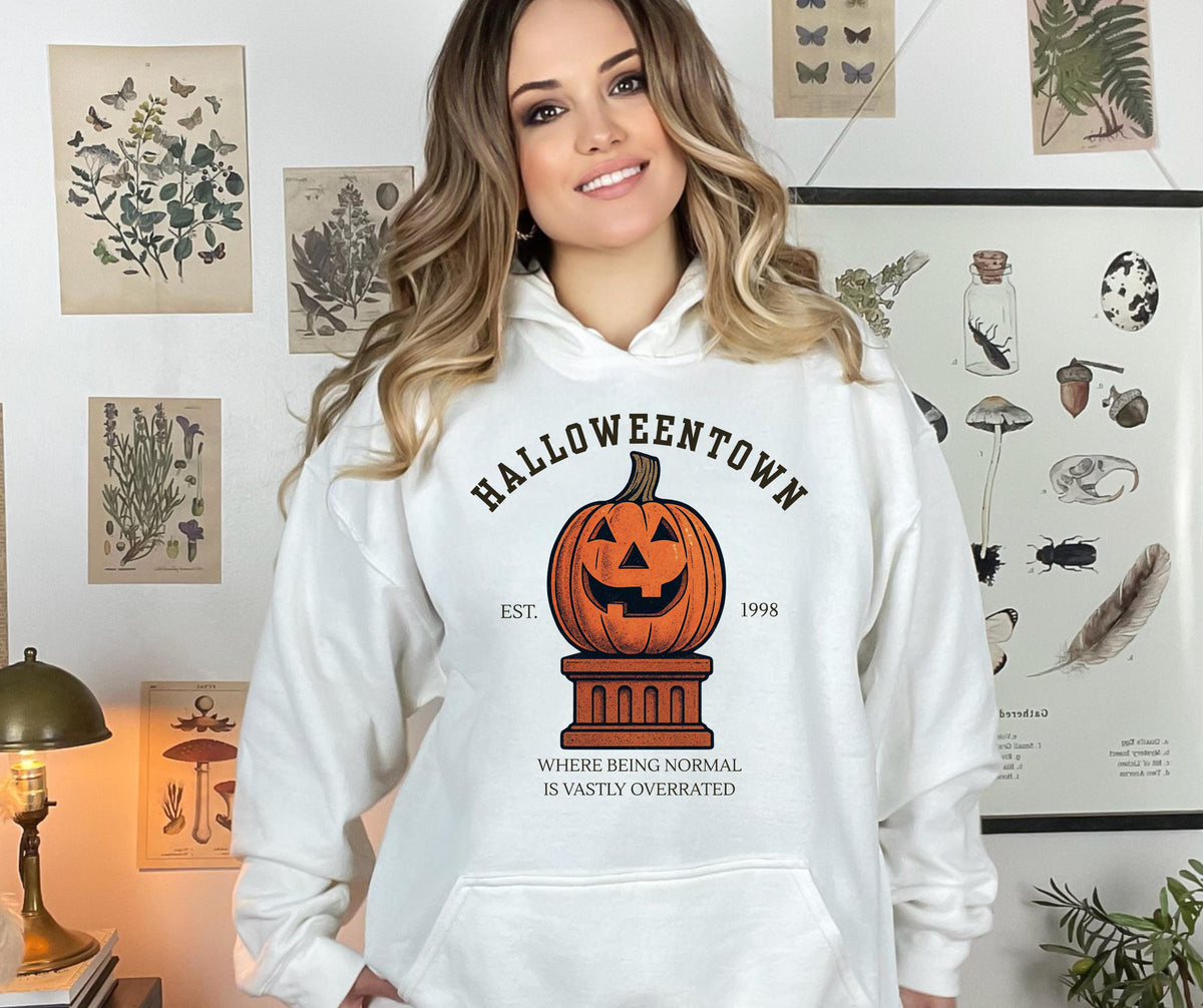 Halloweentown Hoodie | 1998 Pumpkin Statue Hoodie | Cozy Gildan 18500 Unisex Pullover | Halloween Movie Inspired