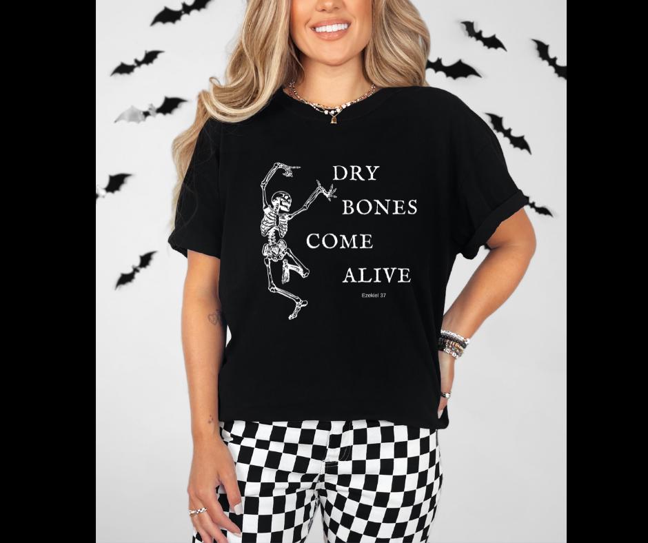 Dry Bones Christian Halloween Tee: Comfort Colors Bible Verse Shirt