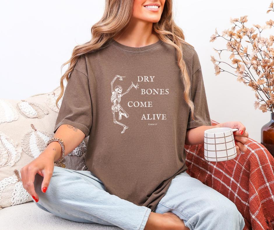 Dry Bones Christian Halloween Tee: Comfort Colors Bible Verse Shirt