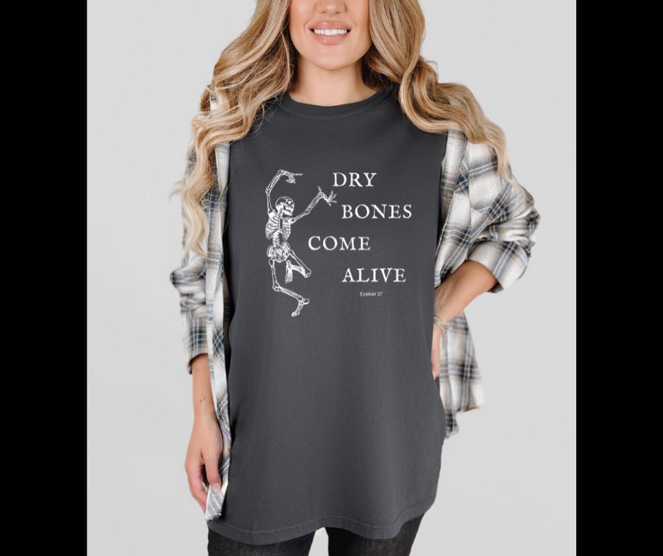 Dry Bones Christian Halloween Tee: Comfort Colors Bible Verse Shirt