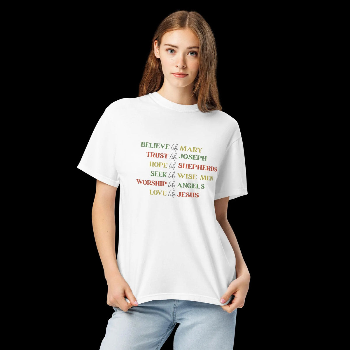 Believe Like Mary Christian Christmas Comfort Colors® Shirt