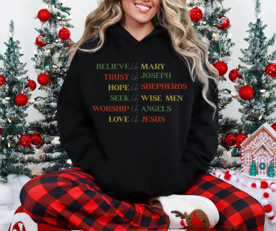 Believe Like Mary Christian Christmas Gildan® 18500 Hoodie