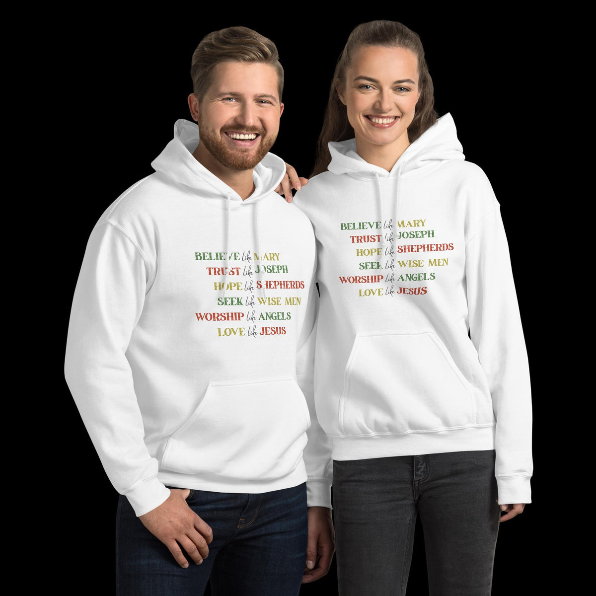 Believe Like Mary Christian Christmas Gildan® 18500 Hoodie