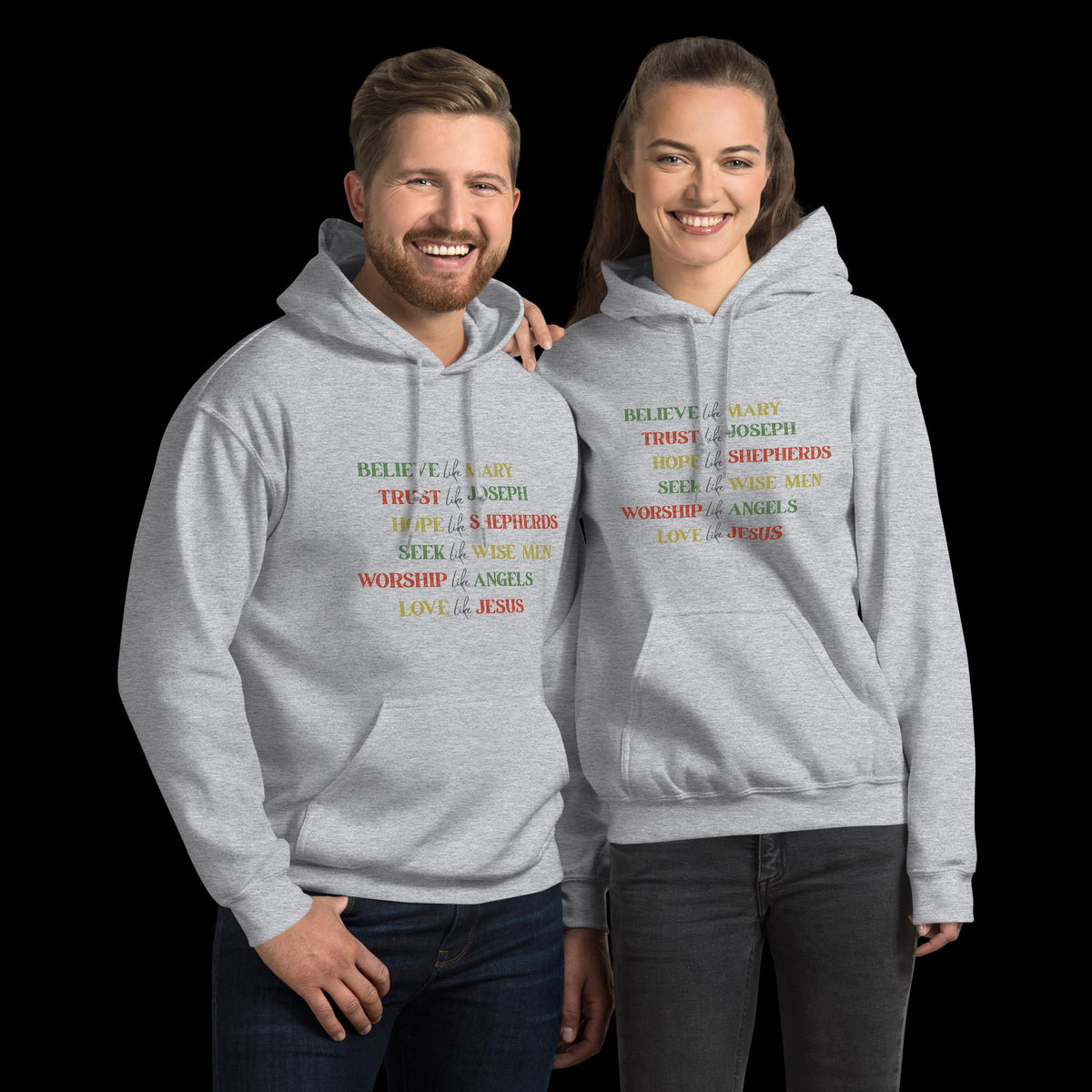 Believe Like Mary Christian Christmas Gildan® 18500 Hoodie