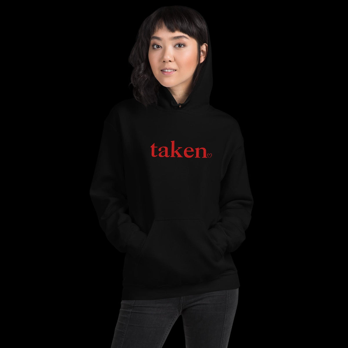 Taken Embroidered Gildan® 18500 Valentine Hoodie