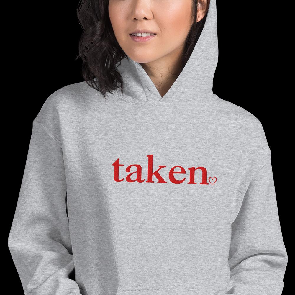 Taken Embroidered Gildan® 18500 Valentine Hoodie