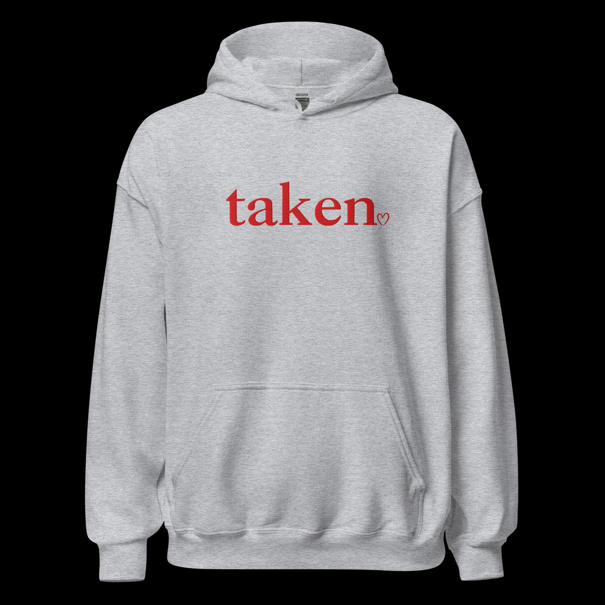 Taken Embroidered Gildan® 18500 Valentine Hoodie