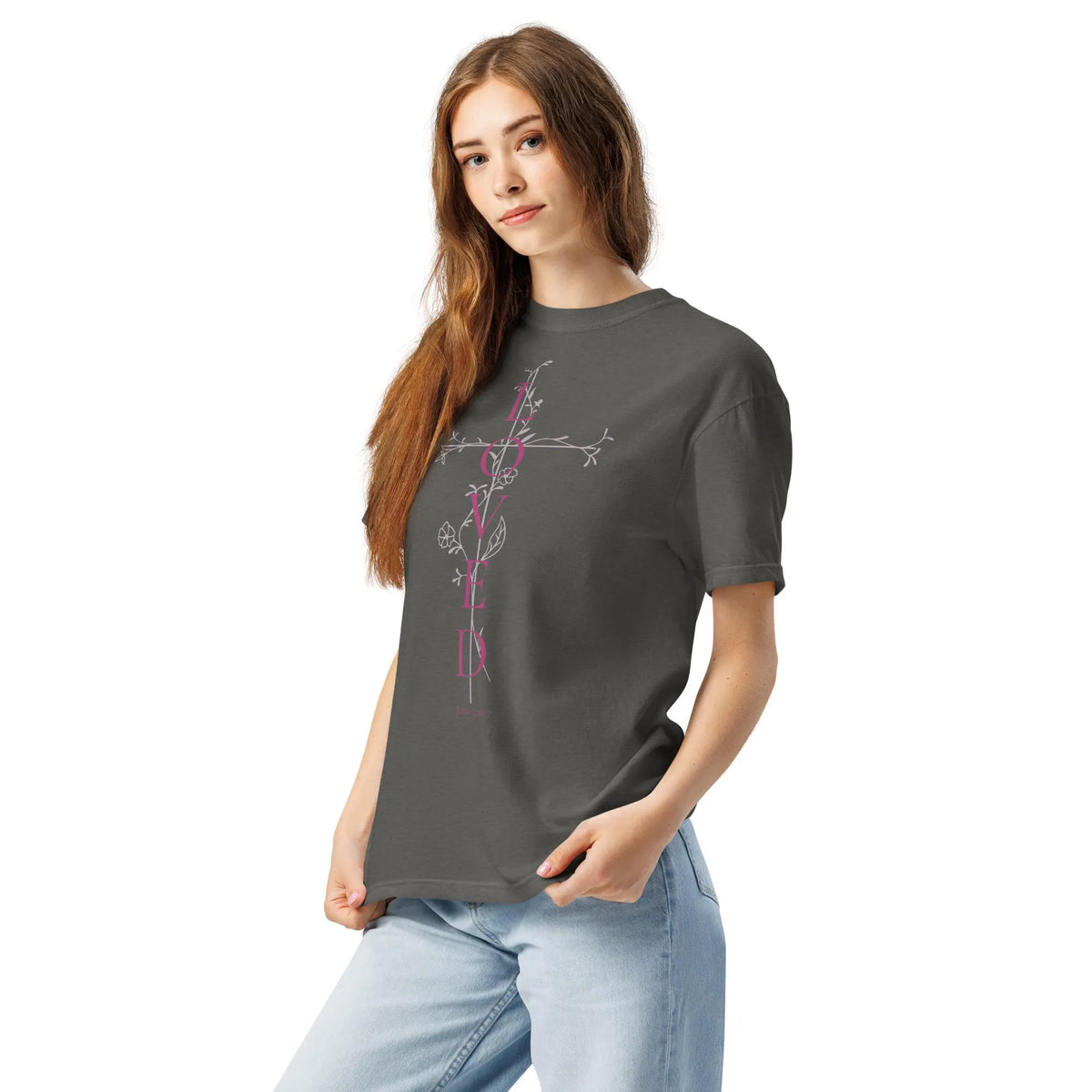 Loved John 3:16 Cross Comfort Colors® Christian Shirt