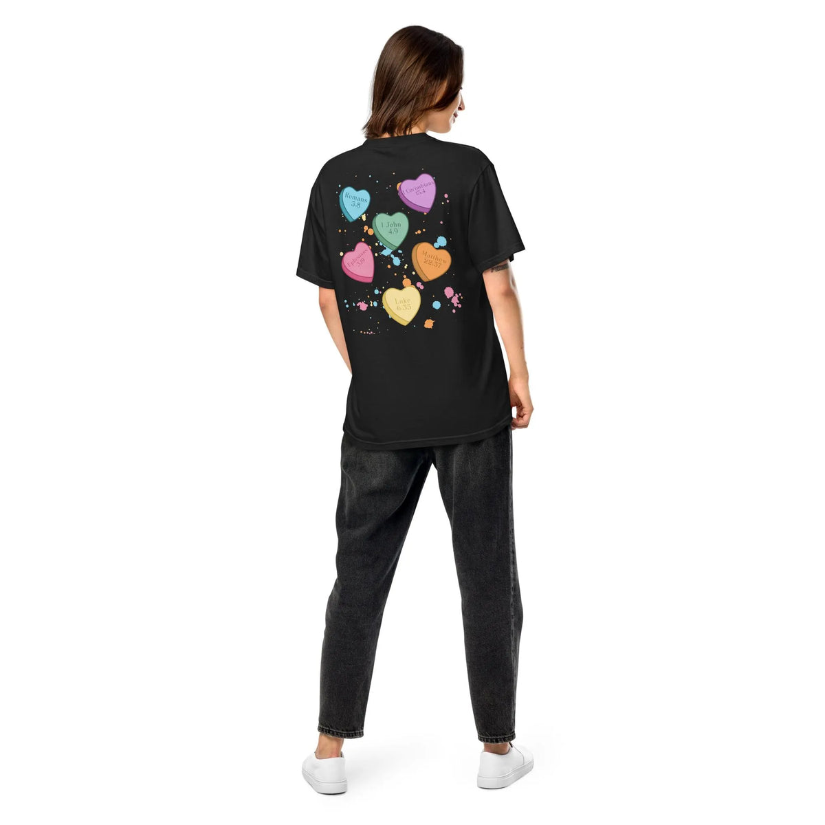 Love Like Jesus Candy Hearts Comfort Colors® Christian Shirt