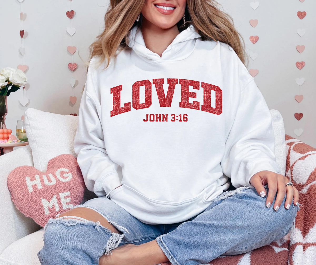 LOVED John 3:16 Gildan® 18500 Christian Hoodie