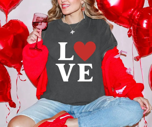 LOVE Heart Comfort Colors® Valentine’s Day Shirt