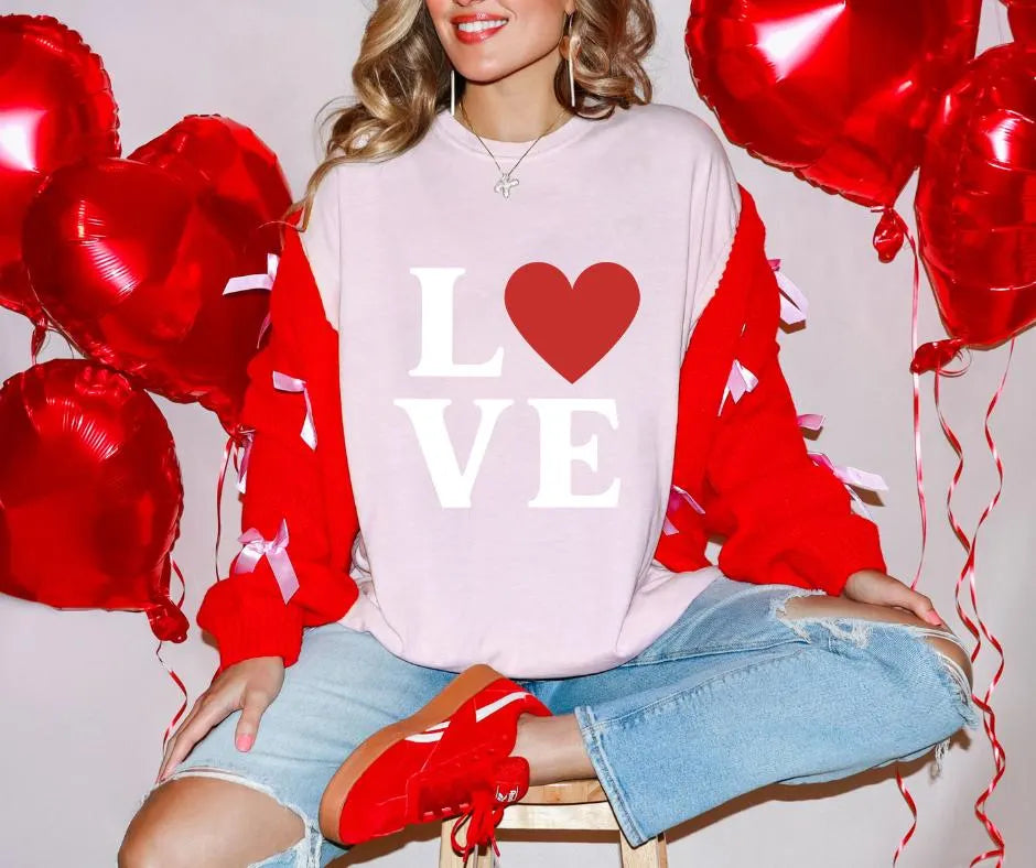 LOVE Heart Comfort Colors® Valentine’s Day Shirt