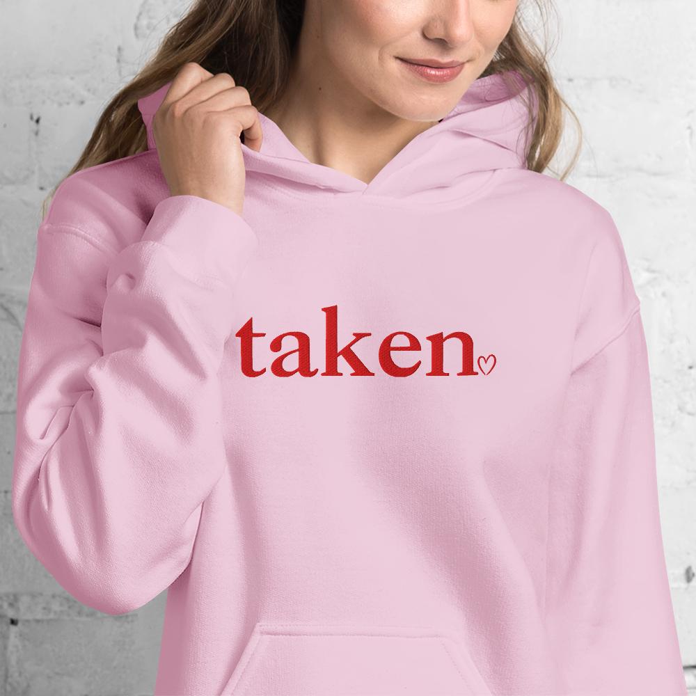 Taken Embroidered Gildan® 18500 Valentine Hoodie