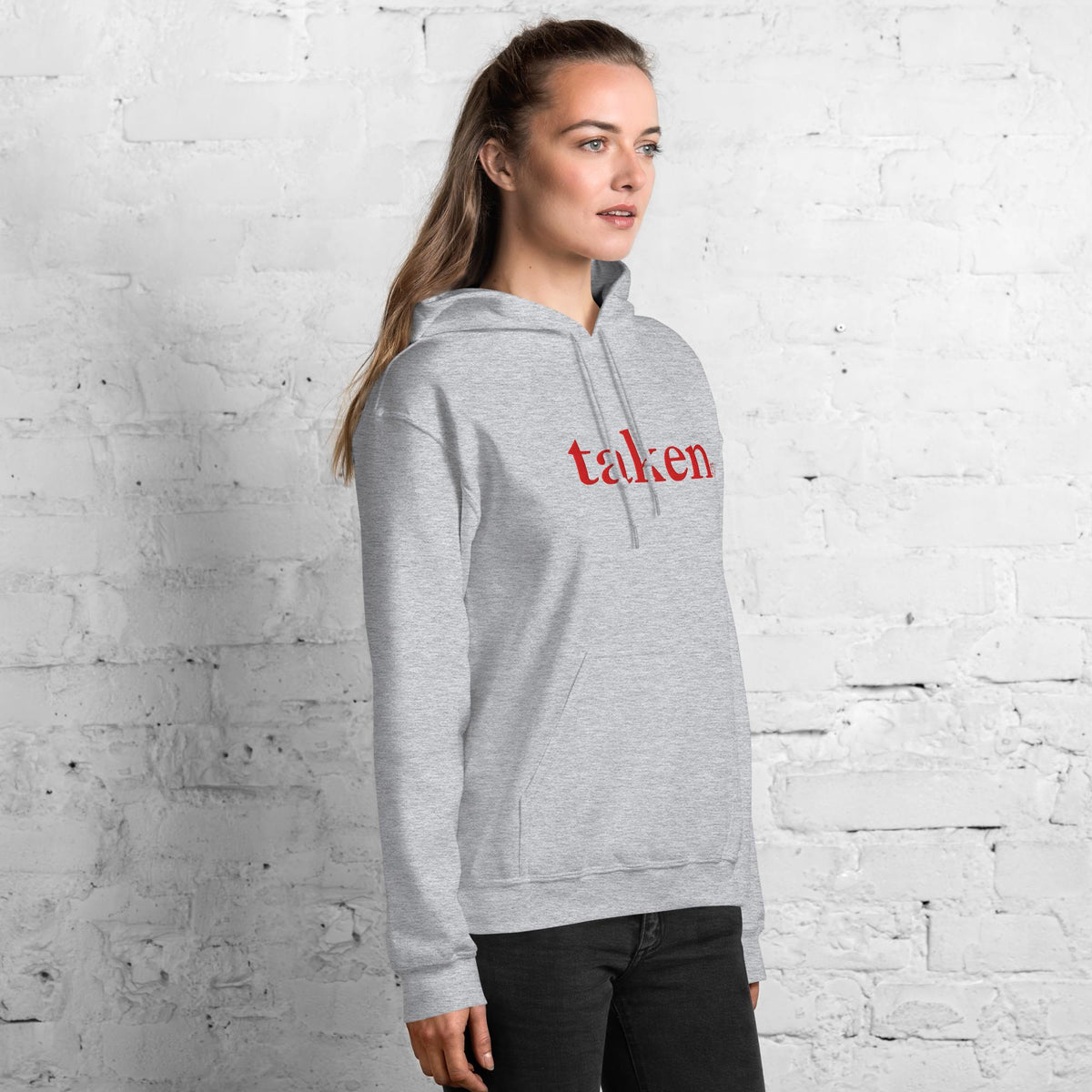 Taken Embroidered Gildan® 18500 Valentine Hoodie