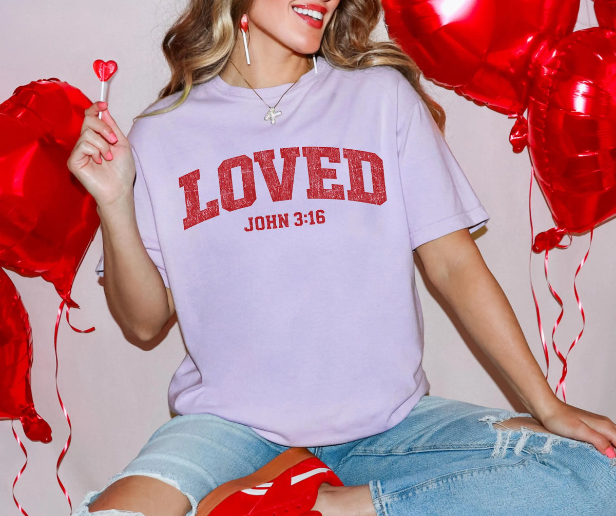 LOVED John 3:16 Comfort Colors® Christian Shirt