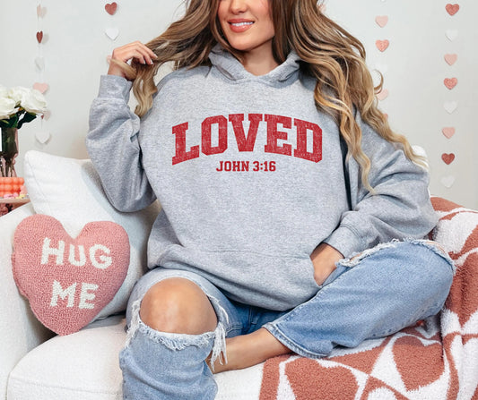 LOVED John 3:16 Gildan® 18500 Christian Hoodie