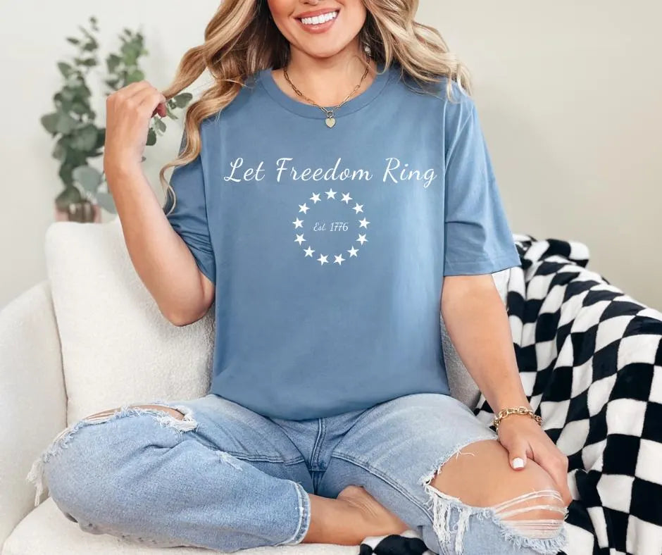 Let Freedom Ring 1776 BELLA+CANVAS® Patriotic Shirt