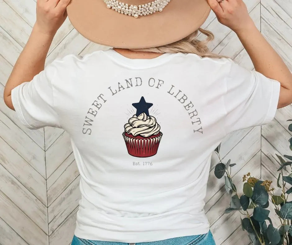 Sweet Land of Liberty Cupcake BELLA+CANVAS® Shirt