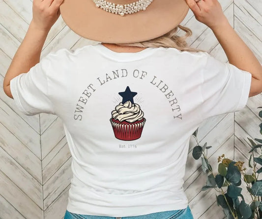 Sweet Land of Liberty Cupcake BELLA+CANVAS® Shirt