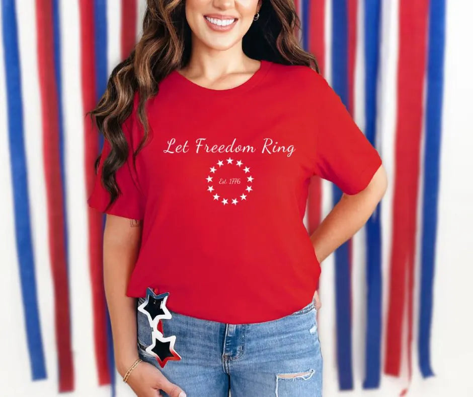 Let Freedom Ring 1776 BELLA+CANVAS® Patriotic Shirt