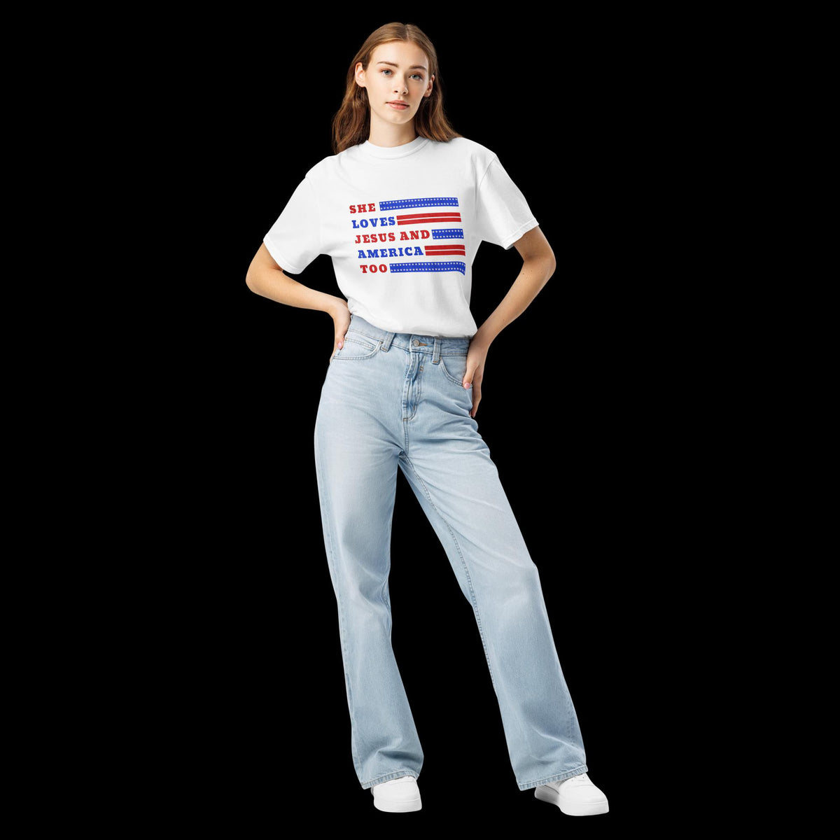 She Loves Jesus and America Too Comfort Colors® Shirt