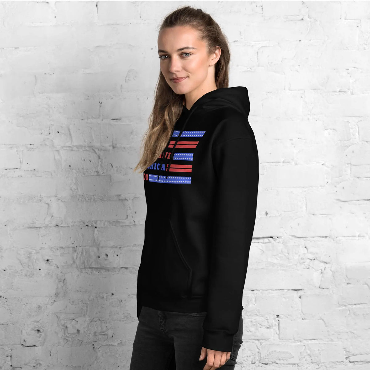 She Loves Jesus and America Too Gildan® 18500 Hoodie