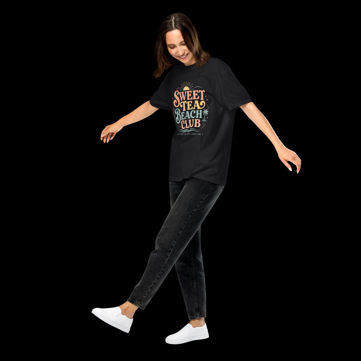 Sweet Tea Beach Club Graphic Tee | Southern Coastal Summer Shirt