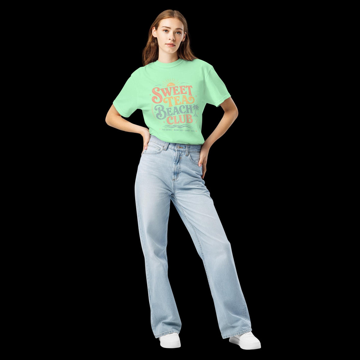Sweet Tea Beach Club Graphic Tee | Southern Coastal Summer Shirt