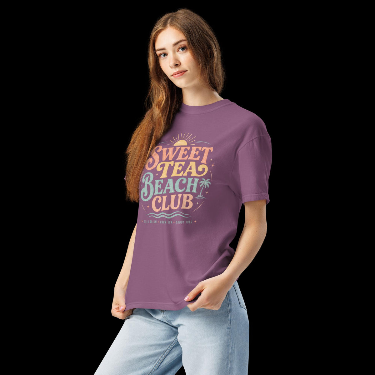 Sweet Tea Beach Club Graphic Tee | Southern Coastal Summer Shirt