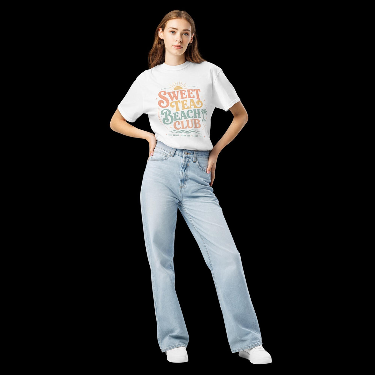 Sweet Tea Beach Club Graphic Tee | Southern Coastal Summer Shirt