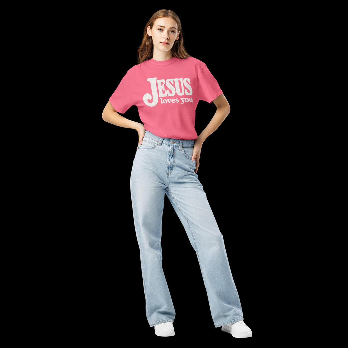 Jesus Loves You Retro Christian Comfort Colors® T-Shirt