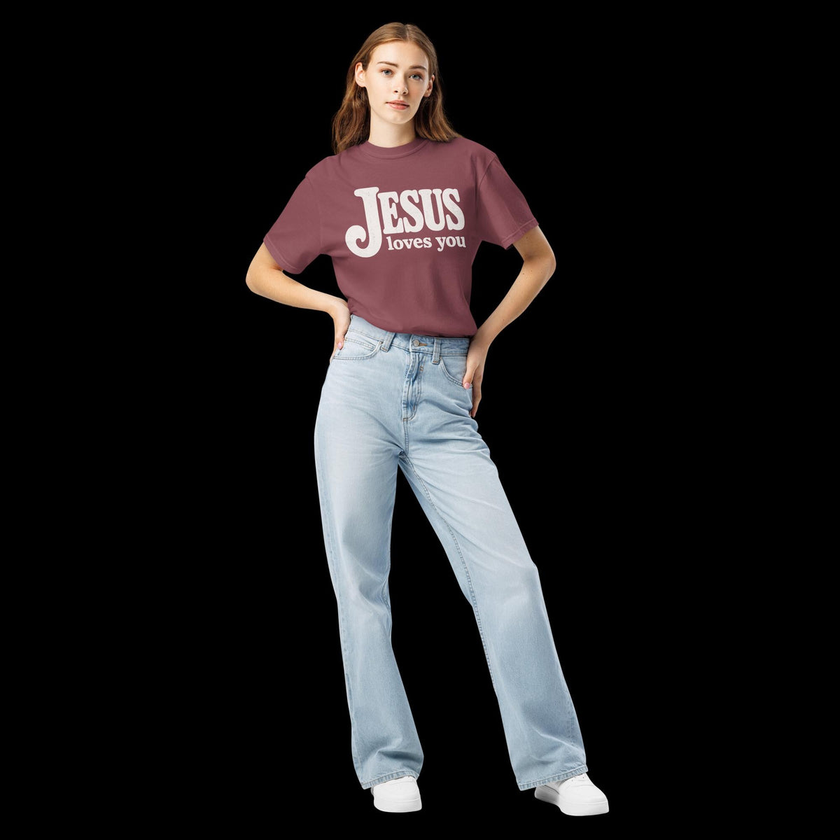Jesus Loves You Retro Christian Comfort Colors® T-Shirt