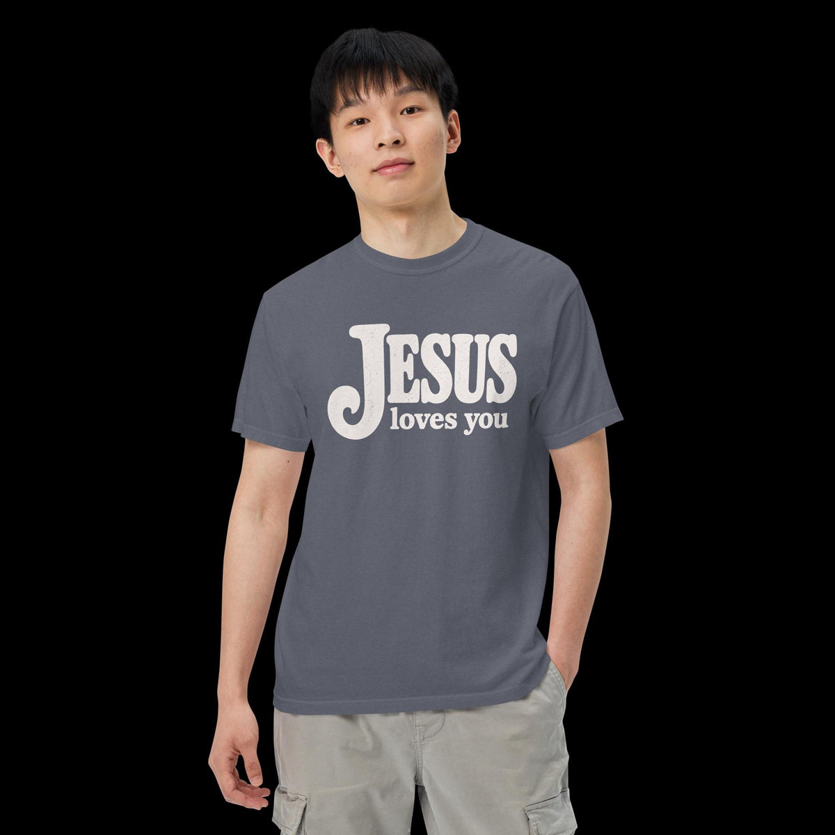 Jesus Loves You Retro Christian Comfort Colors® T-Shirt