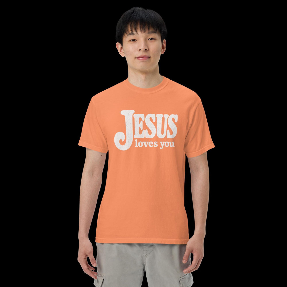 Jesus Loves You Retro Christian Comfort Colors® T-Shirt