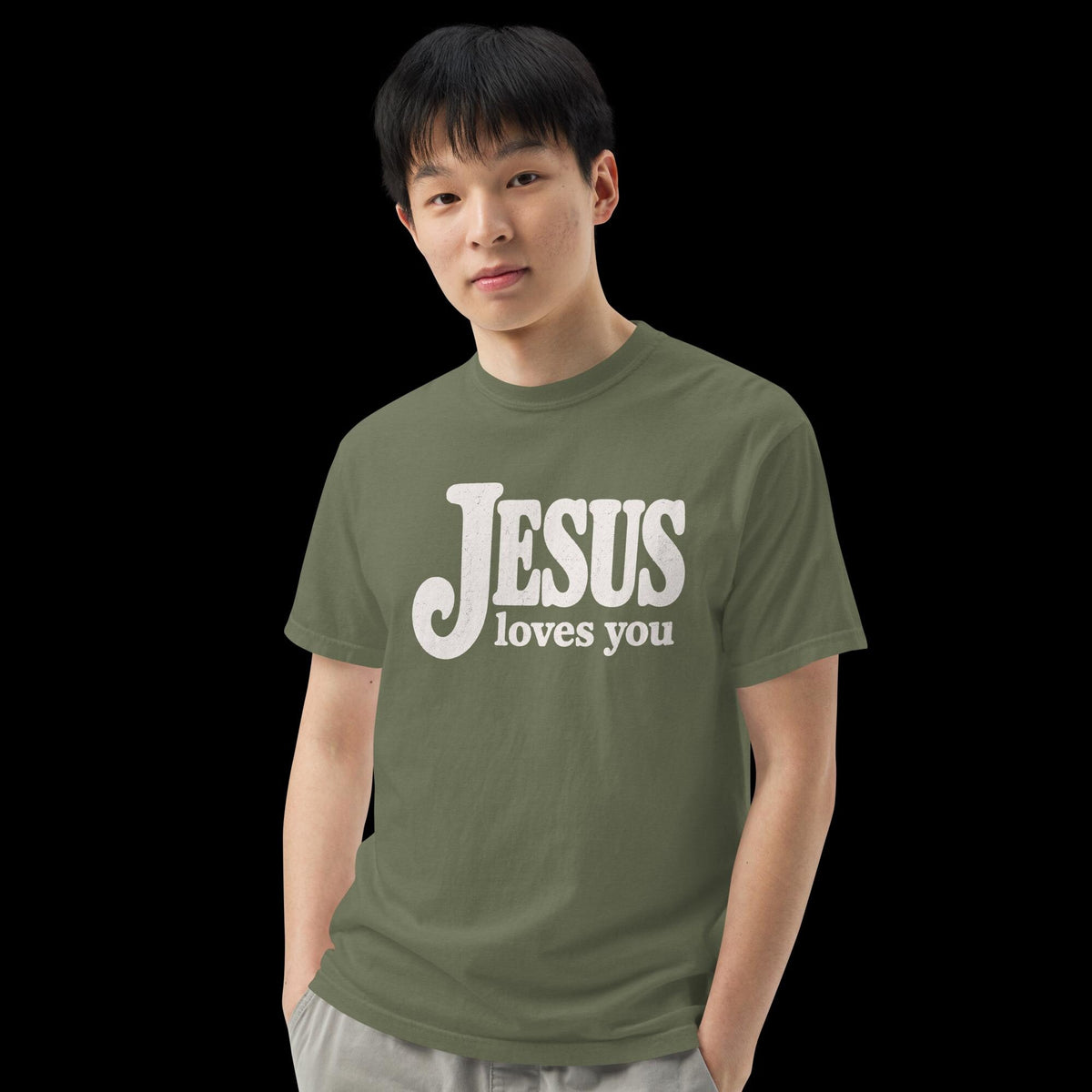 Jesus Loves You Retro Christian Comfort Colors® T-Shirt