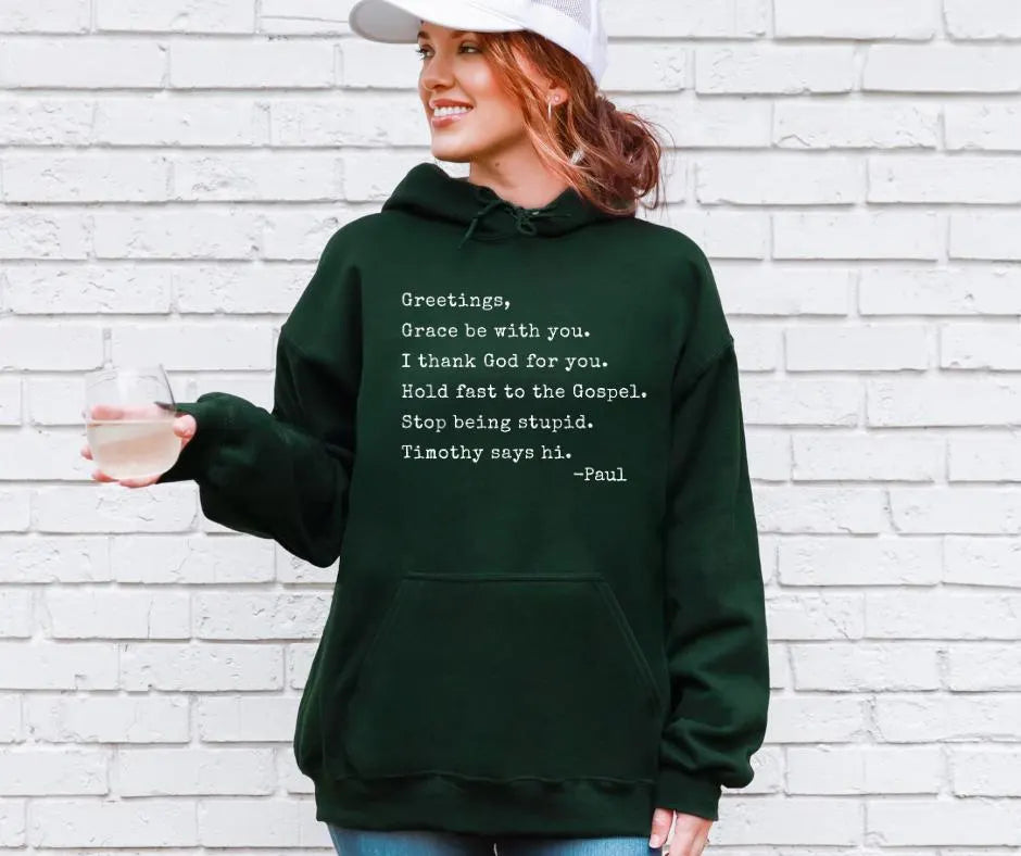 Paul Letter Christian Humor Gildan® 18500 Hoodie