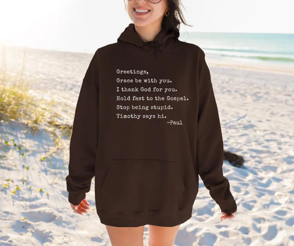 Paul Letter Christian Humor Gildan® 18500 Hoodie