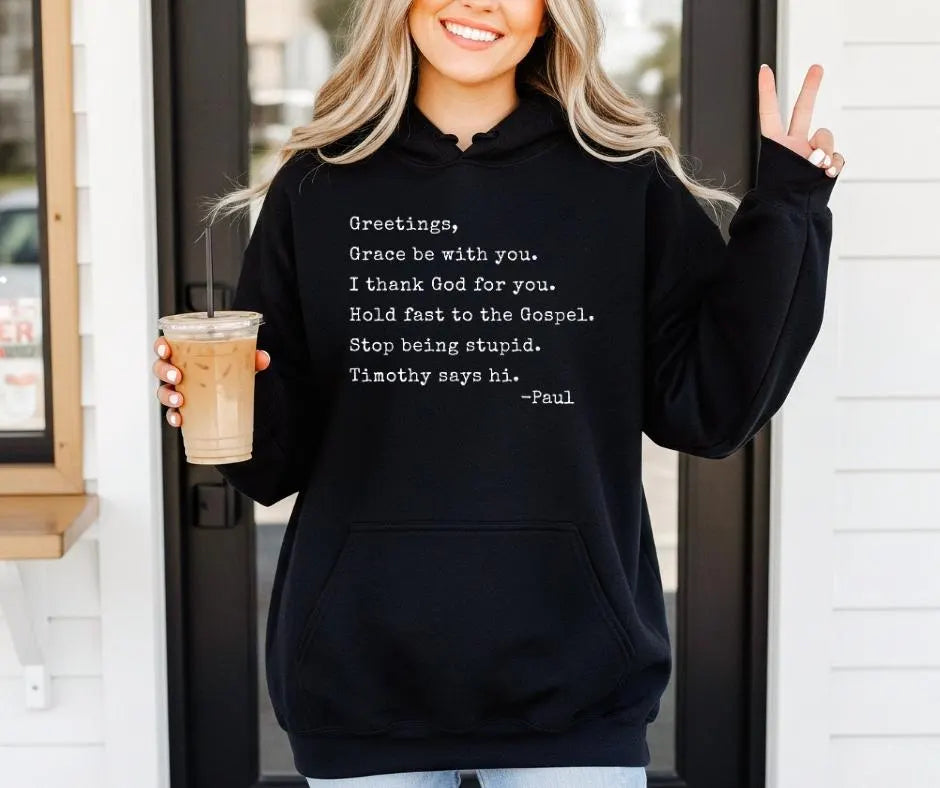 Paul Letter Christian Humor Gildan® 18500 Hoodie